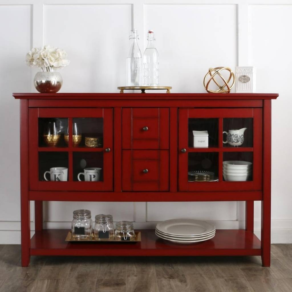 15 Inspirations Red Sideboards Buffets with 70&amp;quot; Traditional Oak Sideboard Buffet, Persimmon Red