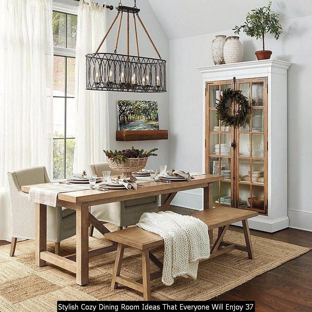 30+ Stylish Cozy Dining Room Ideas That Everyone Will Enjoy with regard to Creating a Cozy Dining Space with the Black and Light Beige Dudley Set