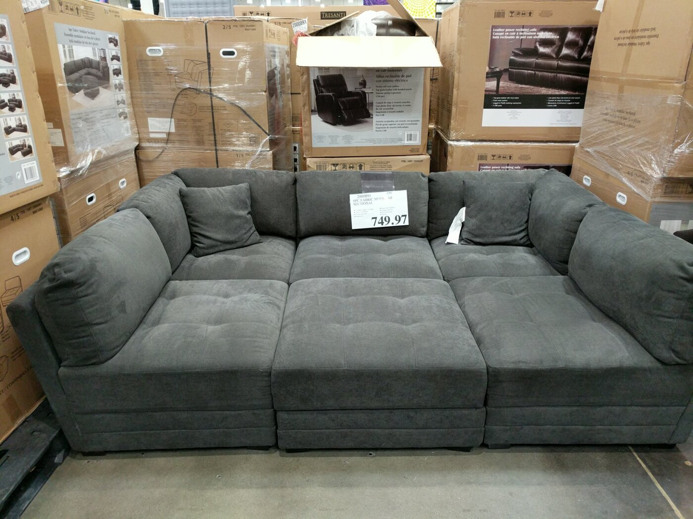 6 Piece Fabric Modular Sectional - Costco97.Com pertaining to The Ultimate Guide to Caring for Your Cream-Colored Sectional