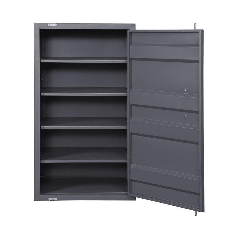 Acme Cargo Chest With 1 Door In Gunmetal | Homesquare throughout Acme Cargo Wardrobe With 1 Door, Gunmetal