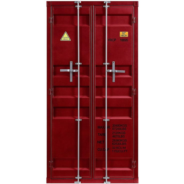 Acme Cargo Wardrobe (Double Door), Red (1Pc/1Ctn) within From Assembly to Longevity Your Essential ACME Cargo Wardrobe With 1 Door Red Handbook