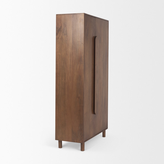 Astrid 36.0L X 17.0W X 70.0H Medium Brown Solid Wood Armoire ... with regard to Astrid Armoire Dimensions Decoding the 36.0L x 17.0W x 70.0H