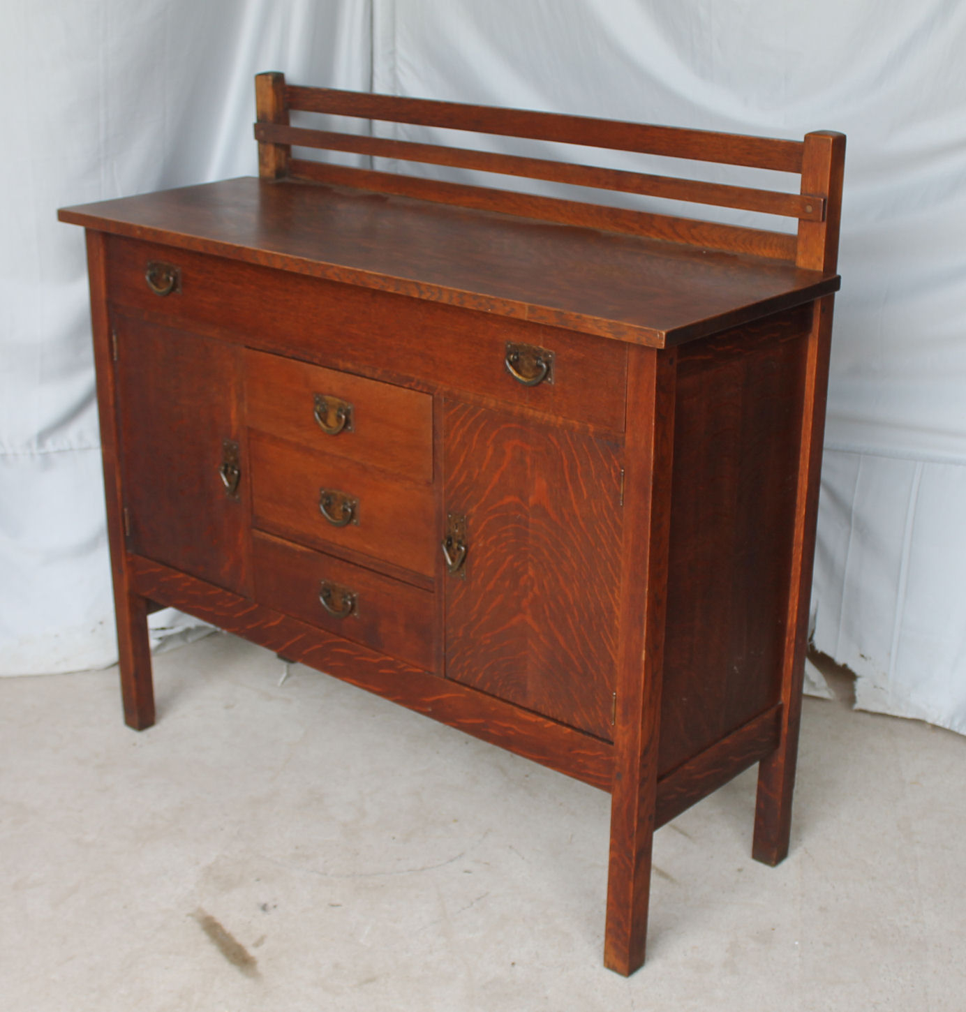 Bargain John&amp;#039;s Antiques | Mission Oak Sideboard Buffet - Gustav ... with regard to How a 70&amp;amp;quot; Sideboard Buffets Enhances Dining Room Functionality