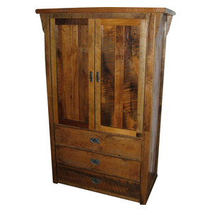 Bayshore Rustic Farmhouse-Style Armoire Gentleman&amp;#039;s Chest - Farmhouse ... inside Bayshore Wardrobe Armoire, Multicolored Finish