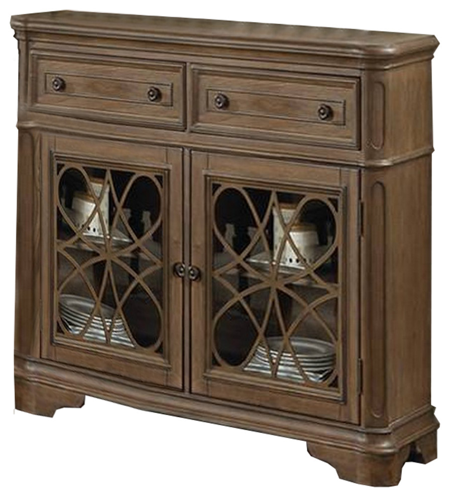 Benzara Bm233134 Traditional Style Wooden Server With 2 Spacious ... inside Benzara Bm186219 Drawers Wooden Server With Marble Top, White And Walnut Brown