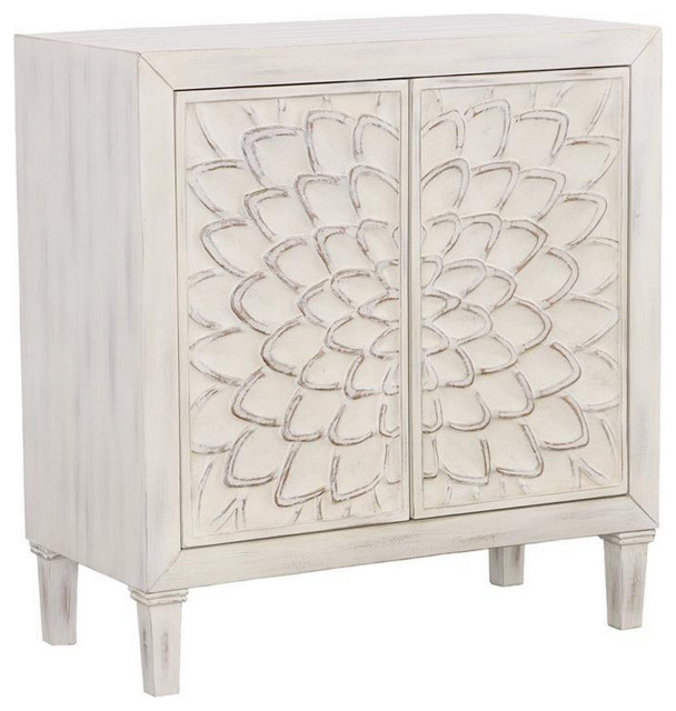 Benzara Bm233234 2 Door Wooden Accent Cabinet, Floral Carving ... with regard to Benzara Bm160236 Well Designed Wooden Accent Cabinet With Lattice Doors, Black