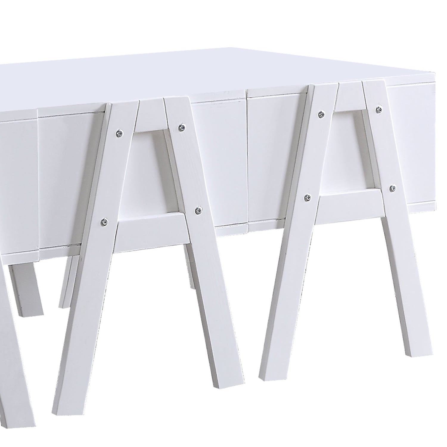 Benzara Three Drawers Wooden Convertible Coffee Table With Angled Legs ... pertaining to Benzara Bm233807 60 Inches 3 Drawer Wooden Server With 3 Doors, Brown