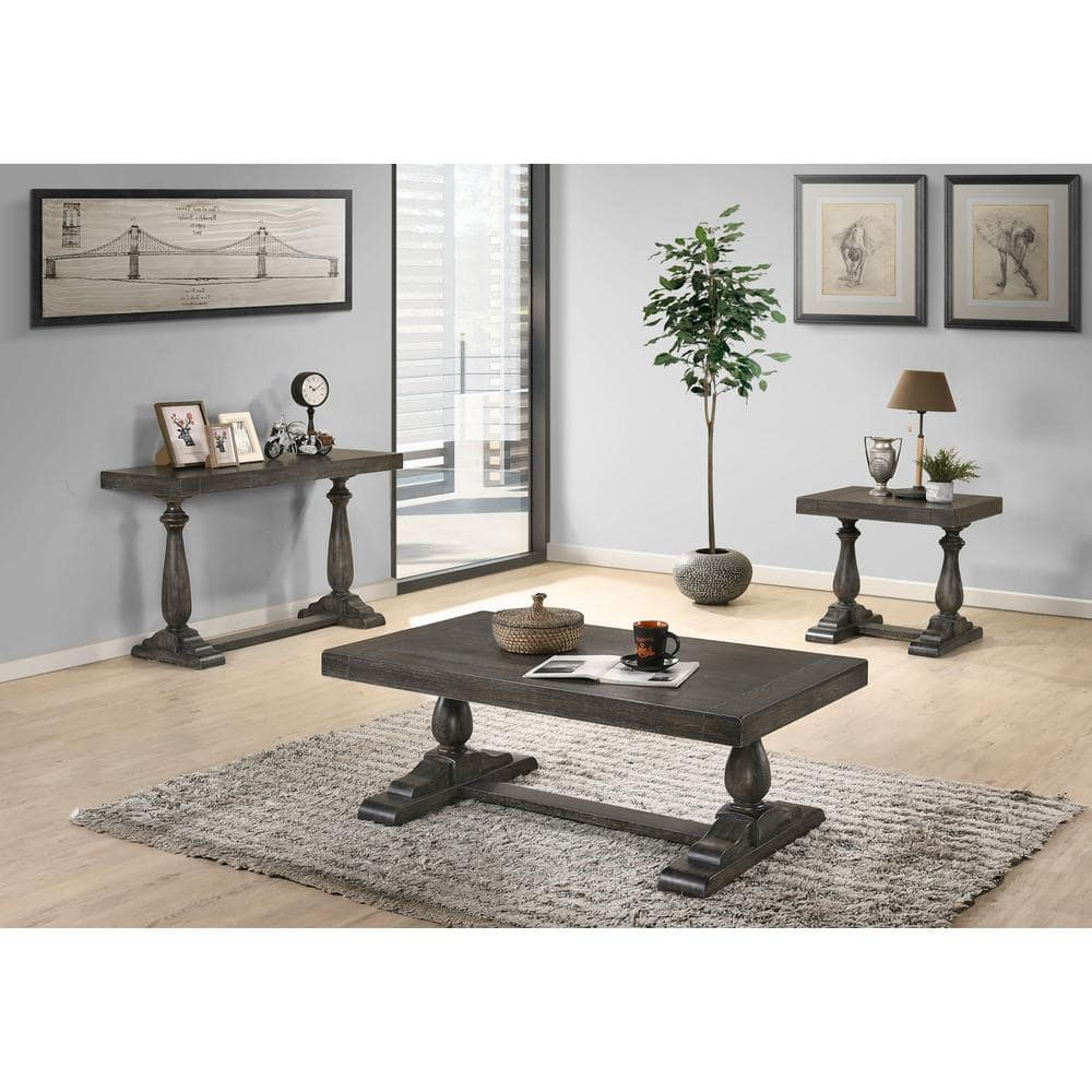 Best Master Furniture Amy 50 In. Dove Gray Rectangle Solid Wood Console ... throughout Amy Collection Coffee Table, Dove Gray