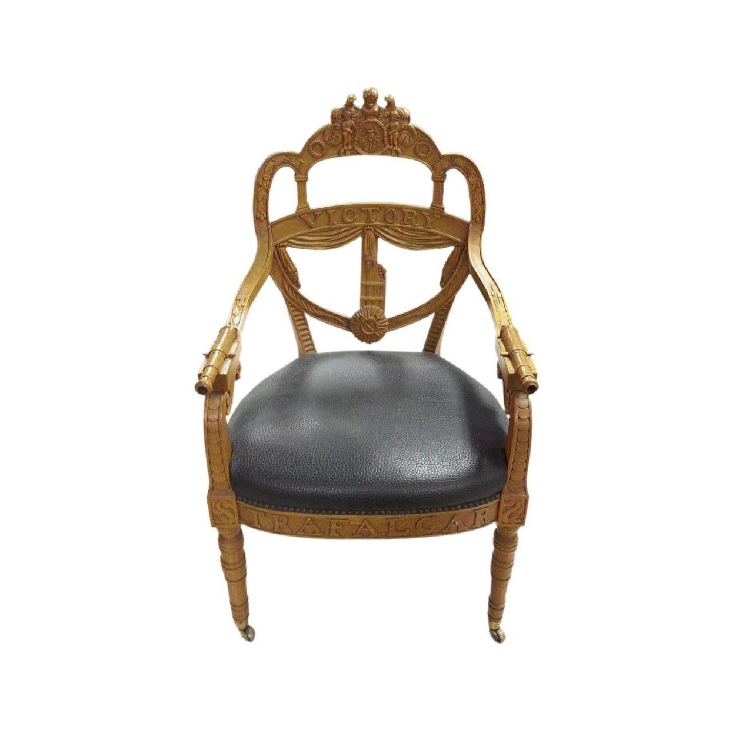 Carved Wood Regency Style Victory Chair - Aptdeco within