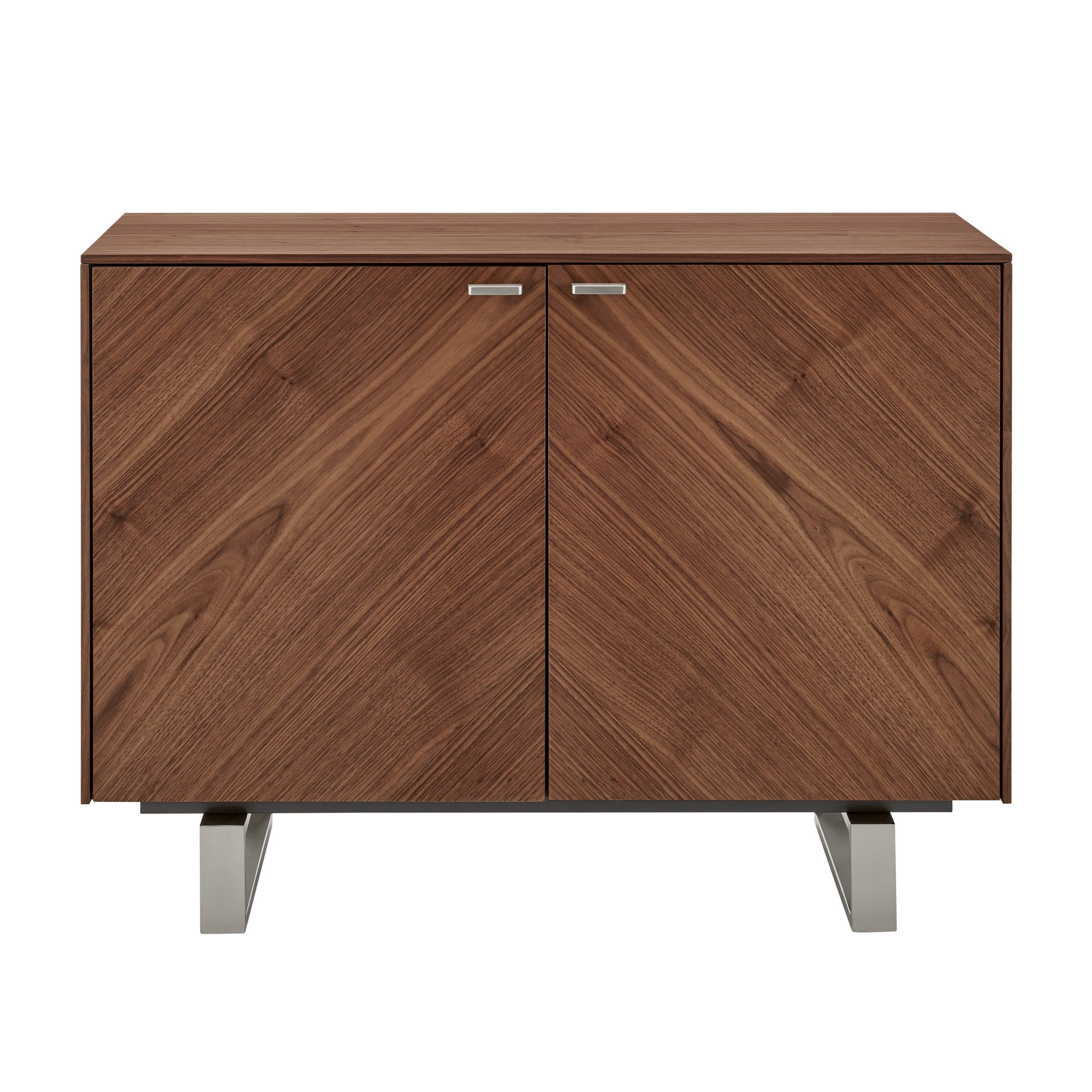 Eurø Style Furniture - The Right Design, The Right Price inside Alvarado Sideboard, Walnut With Brushed Stainless Steel Legs