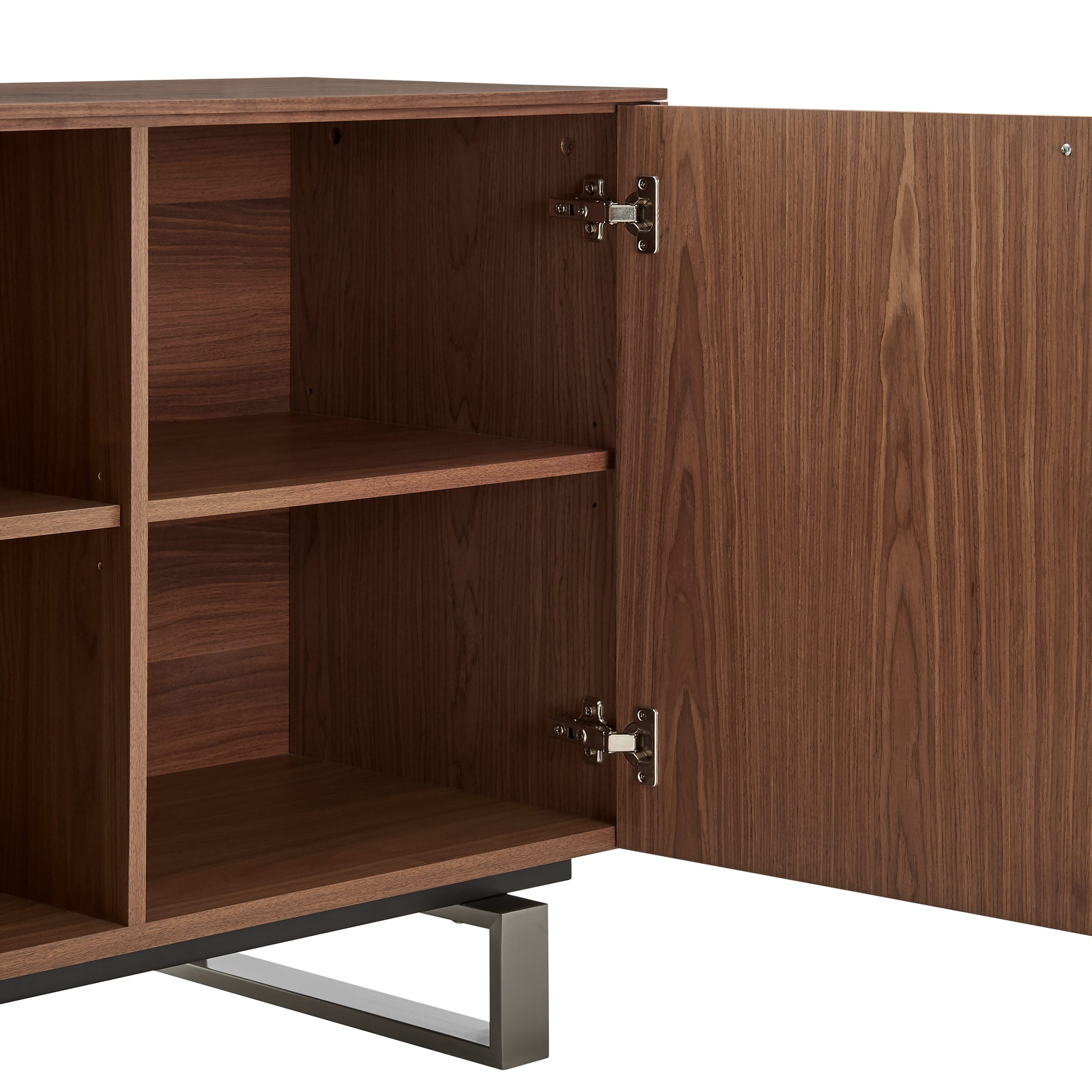 Eurø Style Furniture - The Right Design, The Right Price within Unveiling the Craftsmanship Behind the Alvarado Sideboard Walnut with Brushed Stainless Steel