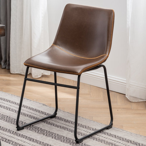 George Oliver Dorann Industrial 7-Piece Dining Set With Rustic Dark ... for The Enduring Appeal of Rustic Dark Pine and Antique Brown in the Aryven Dining Collection