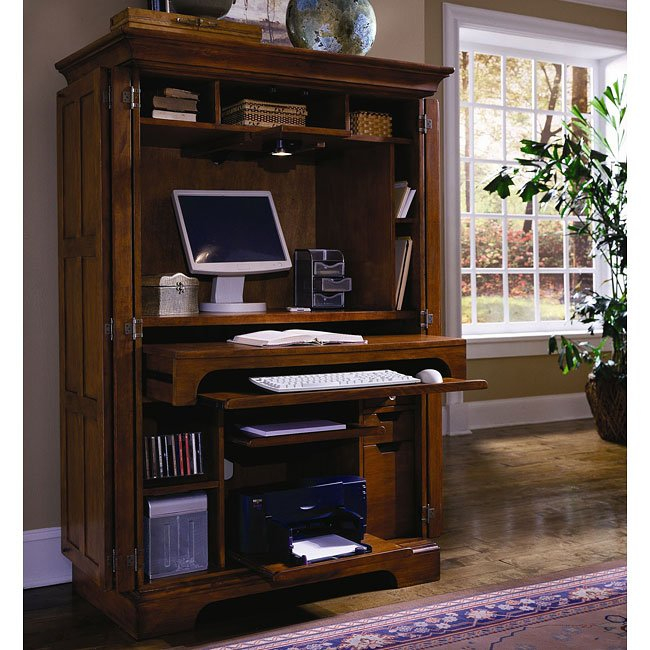 Grandview Computer Armoire Samuel Lawrence Furniture | Furniture Cart pertaining to