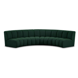 Infinity Black Boucle Fabric Upholstered Arc Shaped Modular Sectional ... pertaining to Unveiling the Secrets of Arc Boucle Fabric Upholstery A Comprehensive Guide