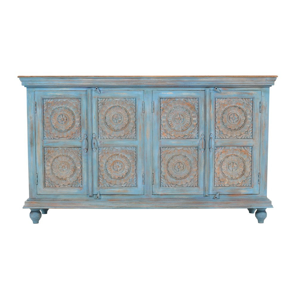 Unveiling the Allure of the 71 Solid Wood Boho Distressed Sideboard Cabinet Craftsmanship Secrets