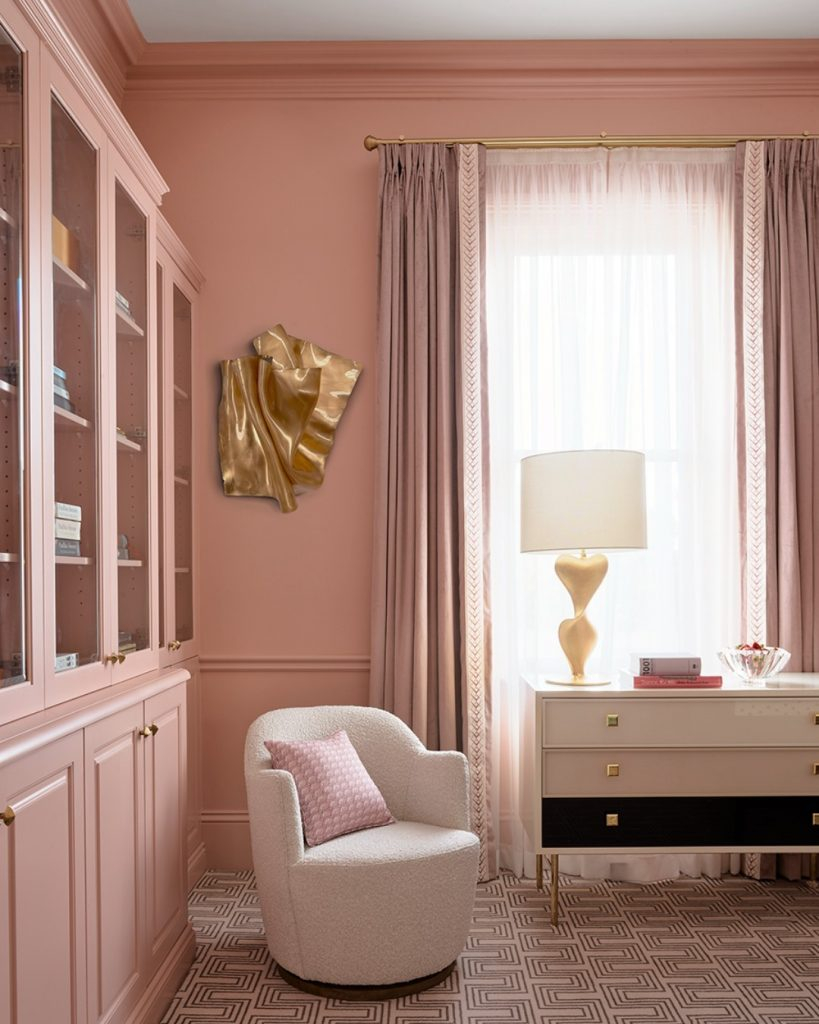 Living Room - Interiors By Color intended for Mixing Playful And Polished In The Blush Apartment
