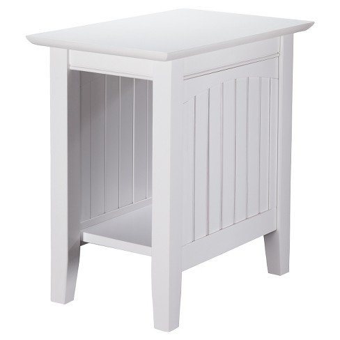Nantucket Chair Side Table White - Afi: Solid Hardwood, Bead Board ... in Choosing the Right Finish Decoding the AFI Nantucket White Coffee Table