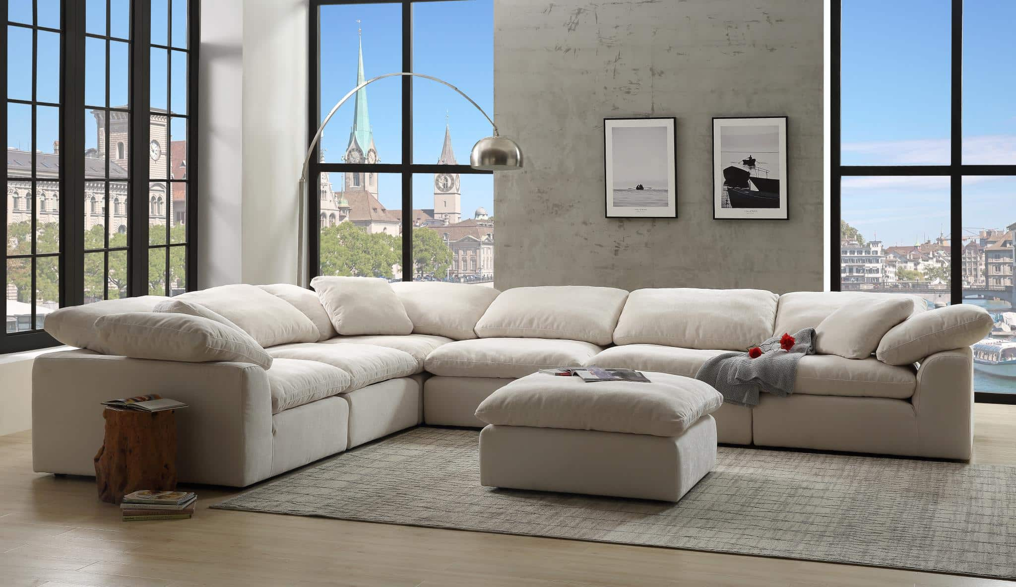 Naveen Cloud Modular Cream Sectional Sofa - Kfrooms | Cloud Sofa Sale with regard to The Ultimate Guide to Caring for Your Cream-Colored Sectional