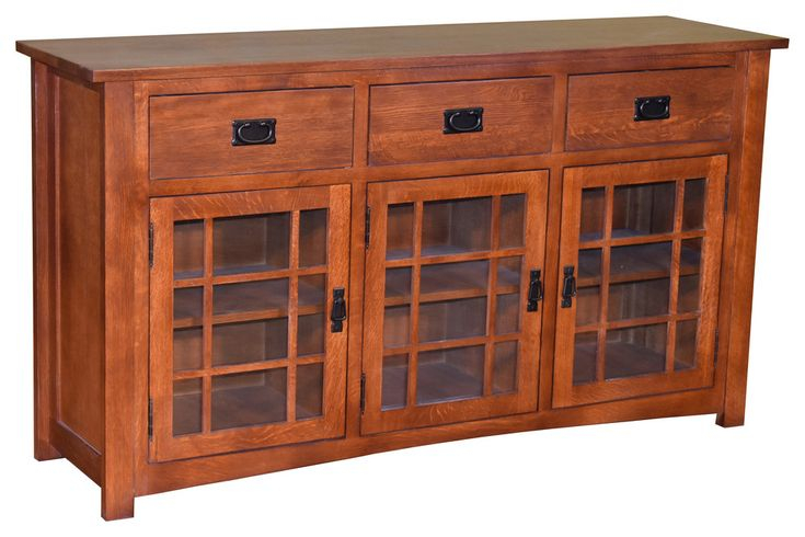 Pin By Mike Marusak On Mission/Shaker/Craftsman Buffet/Sideboard ... for 70&amp;quot; Traditional Mission Oak Sideboard Buffet, Persimmon Red