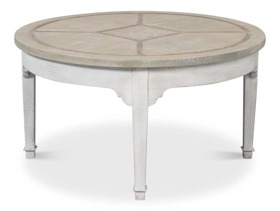 Sarreid Ltd Barbera Vineyards Round Coffee Table 53336 within The Enduring Appeal of Round Coffee Tables Exploring Aesthetics and Functionality