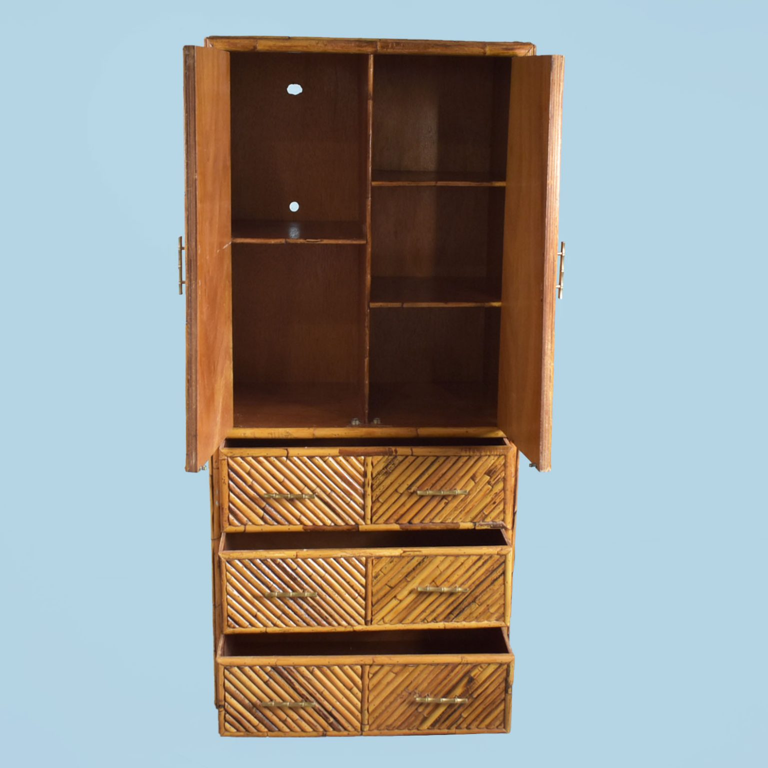 Split Bamboo Armoire | Circa Who throughout Beyond Storage The Versatility of a Bamboo Armoire in Light Oak or White