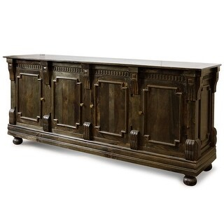 Stylecraft Walter Wood Solid Wood Four Door Sideboard In Black Walnut ... in From Workshop to Home The Journey of the Athena Sideboard and its Enduring Legacy