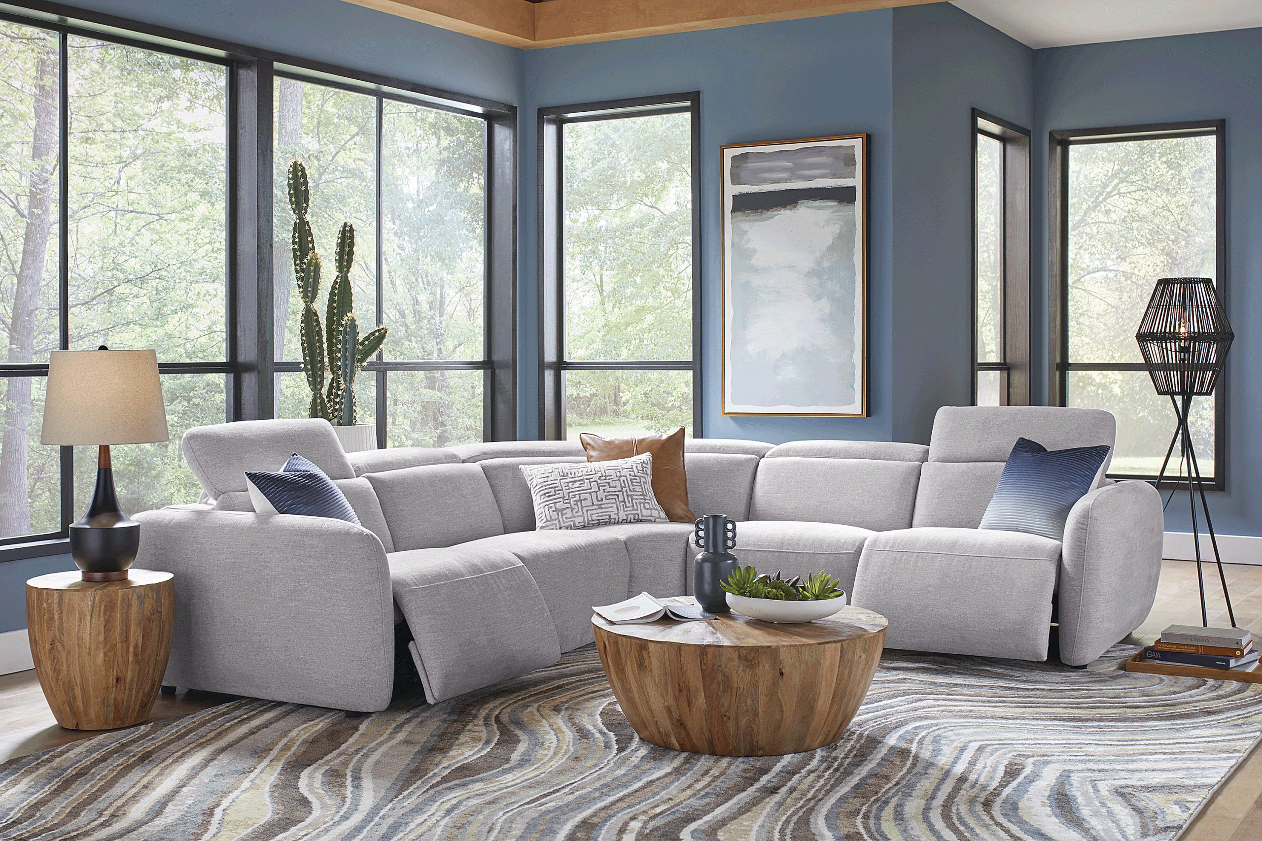 Westlake 9 Pc Light Gray Chenille Fabric Dual Power Reclining Sectional ... with The Westlake Cocktail Table A Deep Dive into Function and Form