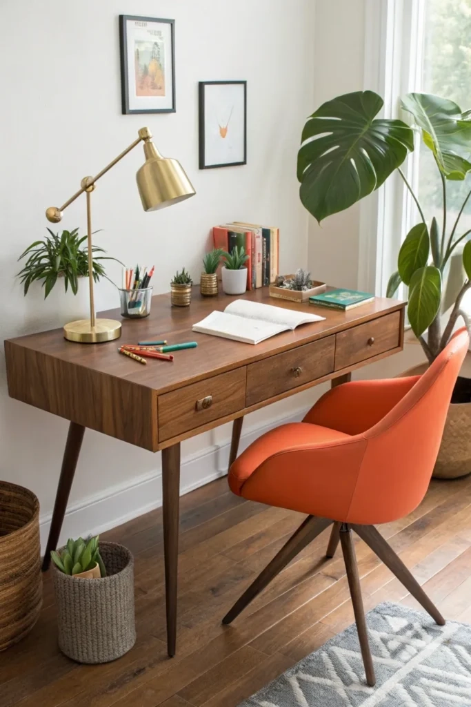 28 Brilliant Ways To Add Mid-Century Modern Charm To Your Home Office ... throughout Bringing Mid Century Modern Charm into Your Home
