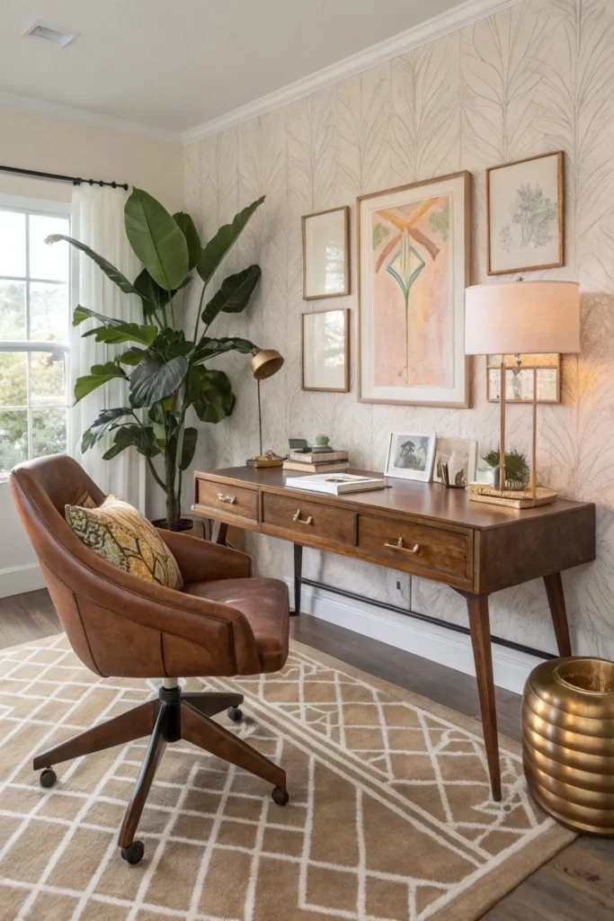 28 Brilliant Ways To Add Mid-Century Modern Charm To Your Home Office ... throughout Bringing Mid Century Modern Charm into Your Home
