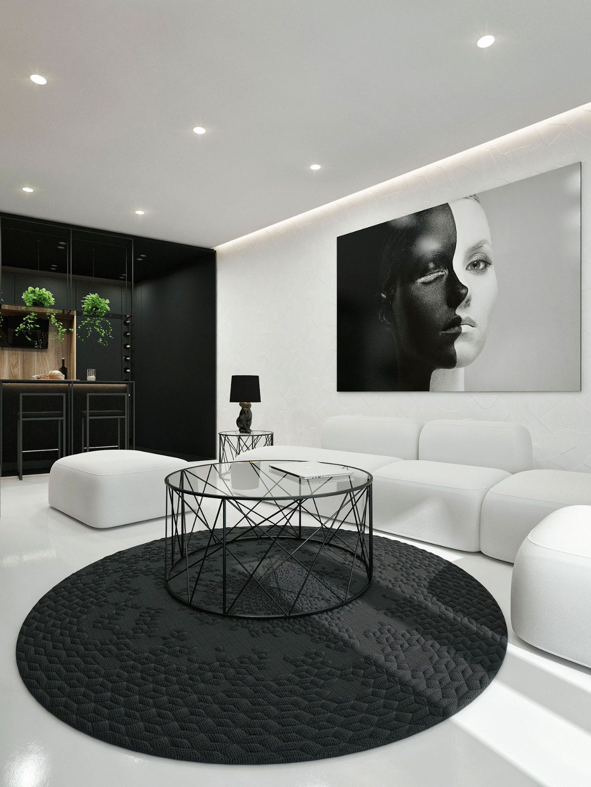 30 Black &amp;amp;Amp; White Living Rooms That Work Their Monochrome Magic in