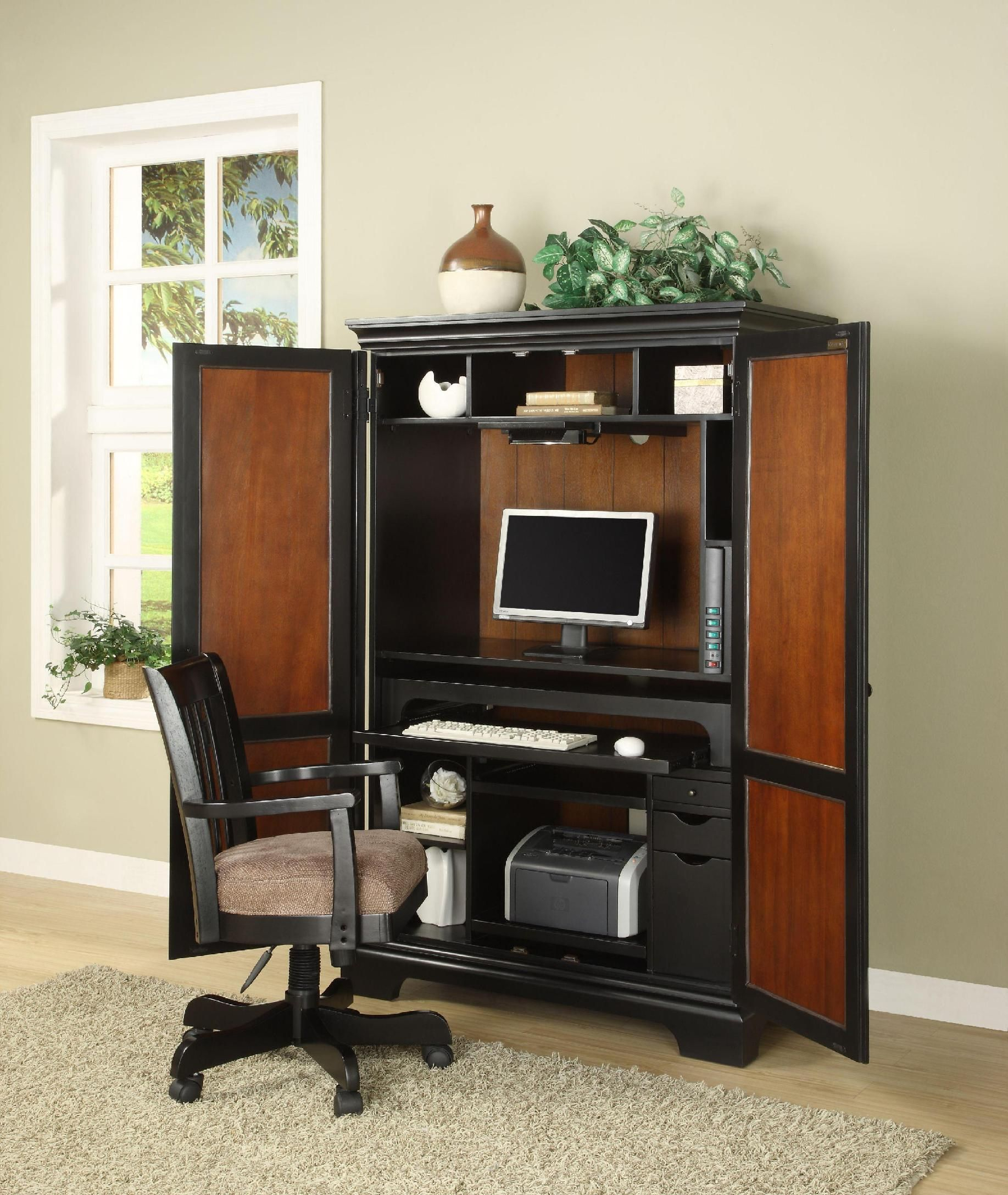 Why a Black Modern Computer Armoire Desk Might Be Your Next Smart Home Office Upgrade