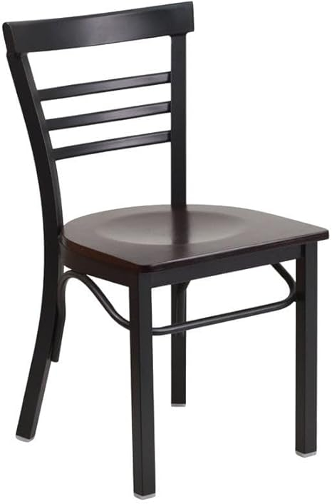 Amazon.com - Bowery Hill Restaurant Dining Chair In Black And Walnut ... with Preserving Your Investment Tips for Maintaining Bowery Hill Chairs
