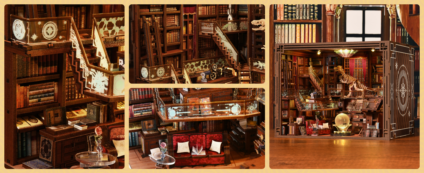 Amazon.com: Minicity Book Nook Kit, Diy Diy Miniature Dollhouse For ... throughout