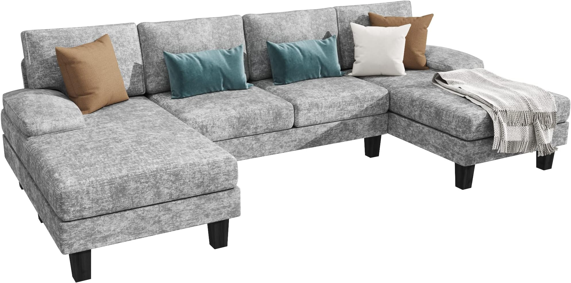 Amazon.com: Txtin&amp;#039;s U Shaped Sectional Couches For Living Room, 111 ... intended for Beyond the Showroom What Makes the Paloma 111-inch Sectional Unique