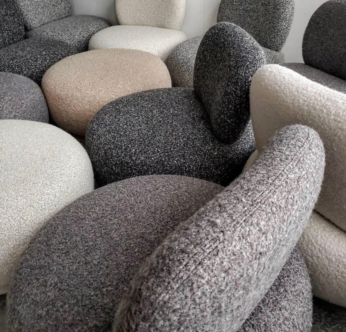 Charcoal Boucle-Grey Boucle-Boucle Fabric-Boucle-Upholstery - Etsy regarding Understanding Boucle Fabric How it Elevates Your Grey Sectional