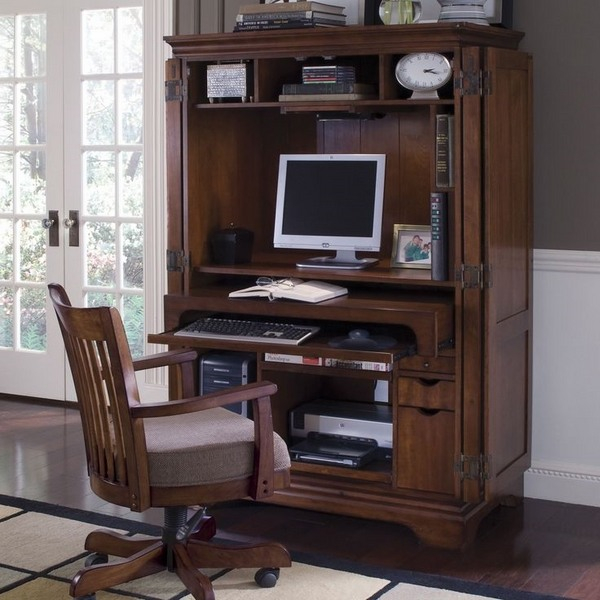 Computer Armoire – A Useful Furniture Piece For A Small Home Office in Why a Black Modern Computer Armoire Desk Might Be Your Next Smart Home Office Upgrade