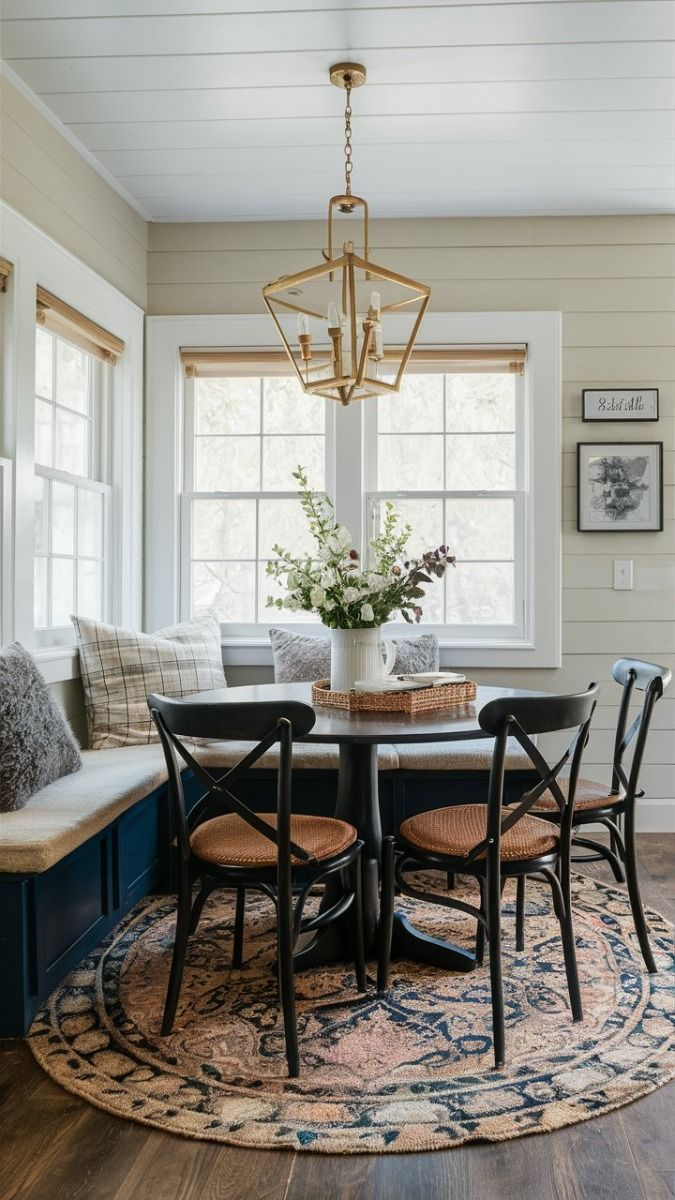 Cozy Breakfast Nook With Add A Cozy Rug: A Comfort-First Design ... intended for