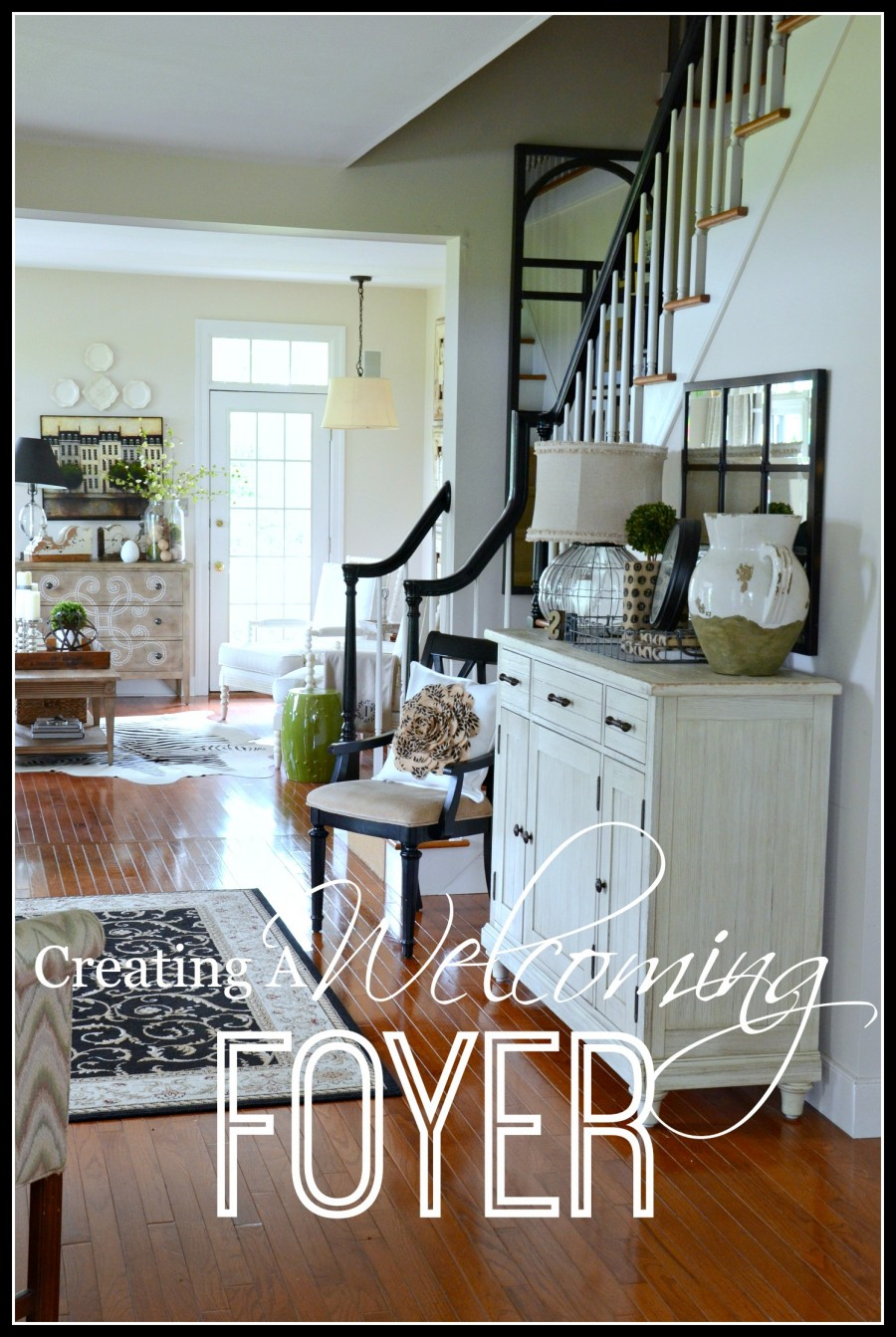 Creating A Welcoming Foyer - Stonegable regarding