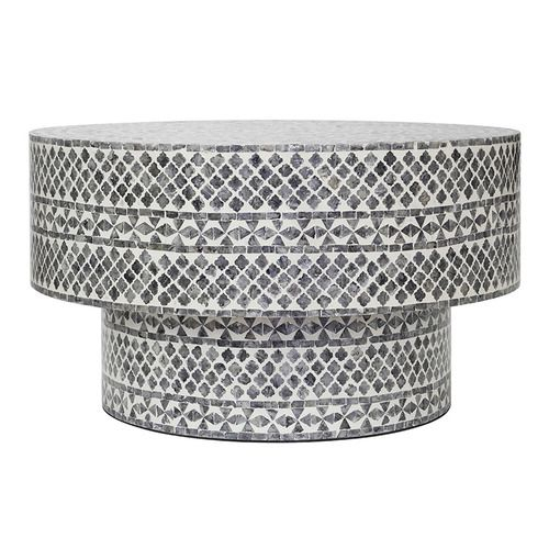 Denise Round Capiz Shell Coffee Table intended for Discover the Allure of Round Capiz Shell Coffee Tables