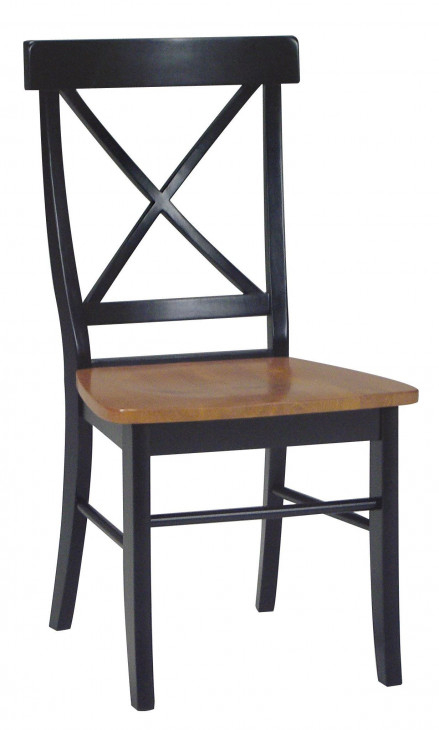 Dining Essentials Black Cherry X Back Side Chair Set Of 2 ... with