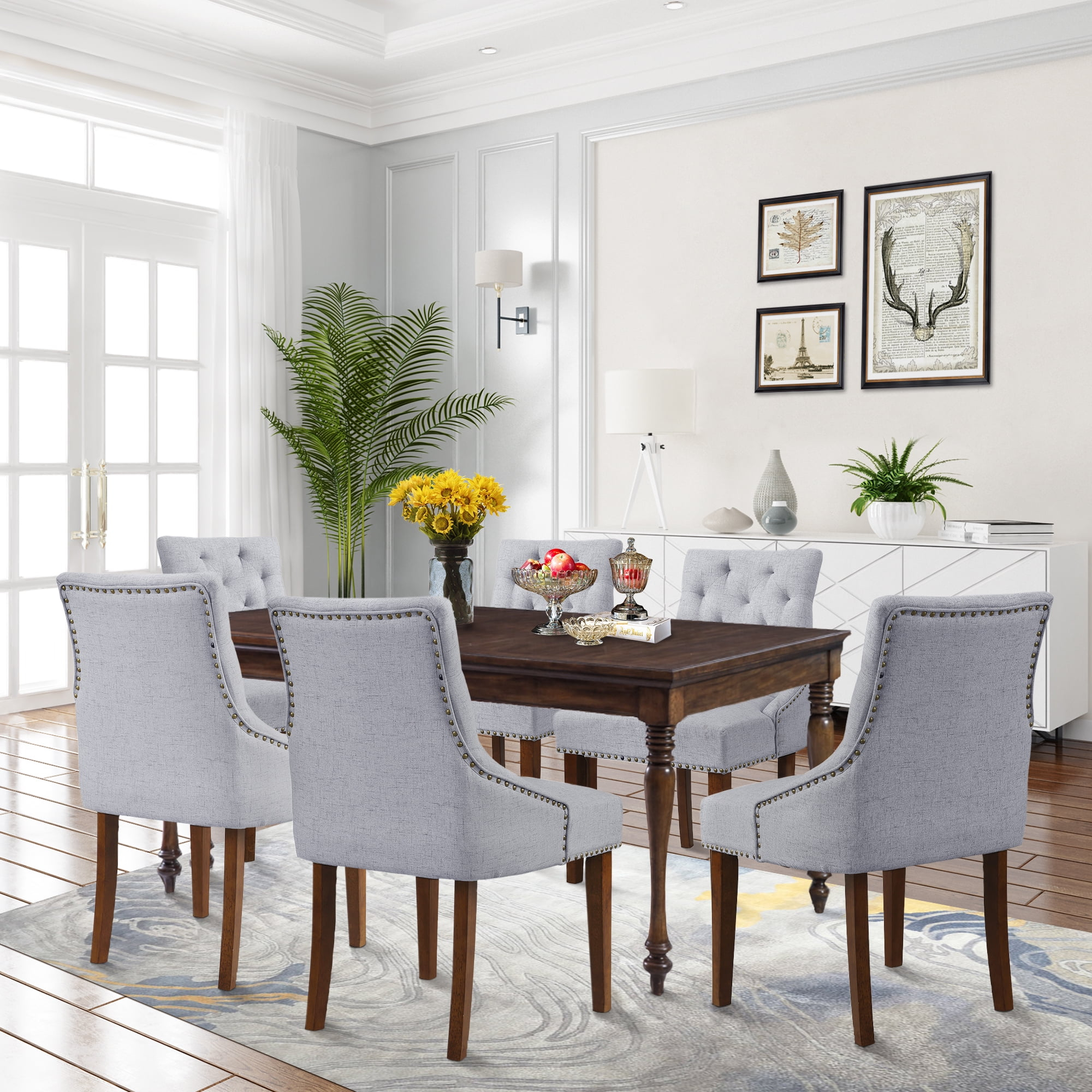Transform Your Dining Room with These Chic Gray Upholstered Chairs