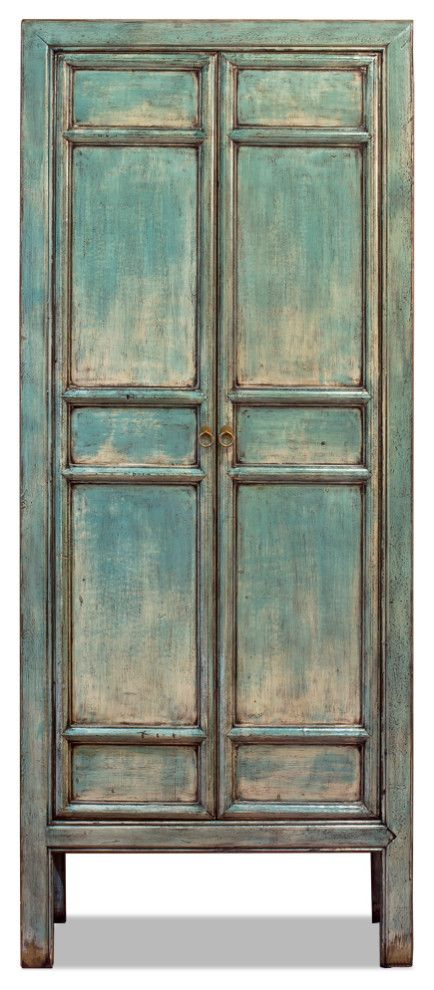 Curating Your Space with a Distressed Pastel Blue Elmwood Gem