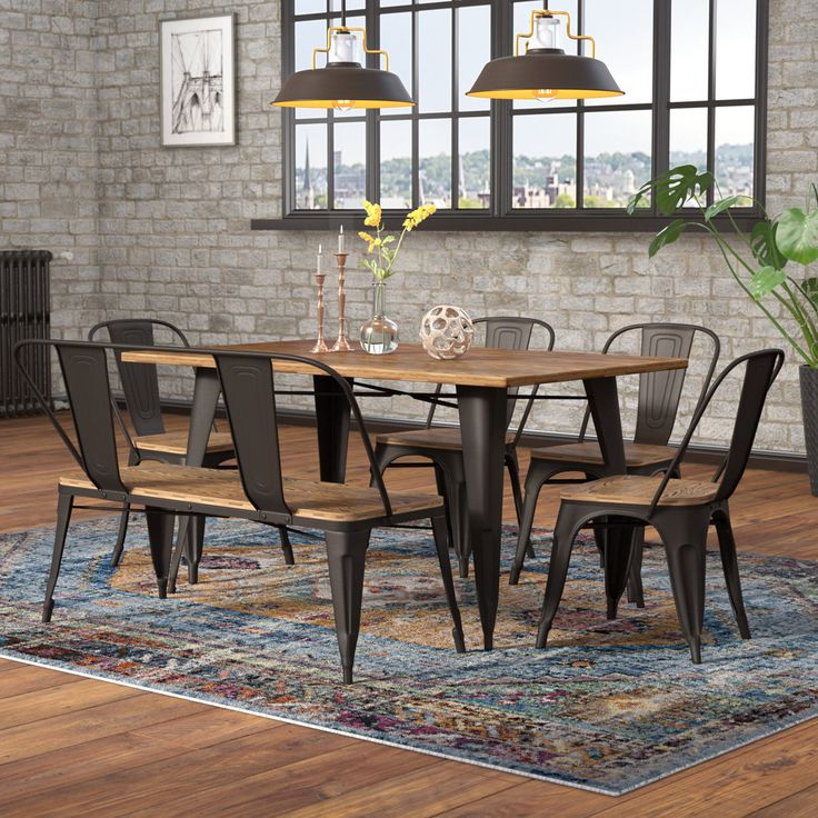 Dohosan 6 Piece Dining Set With 4 Chairs And 1 Bench | Nook Dining Set ... with