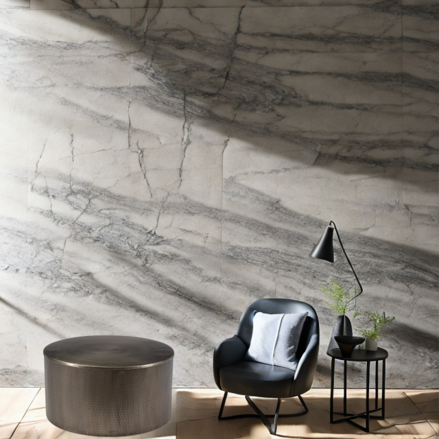 Drum Alevi Silver Iron Coffee Table With Storage - Industrial - Coffee ... with regard to