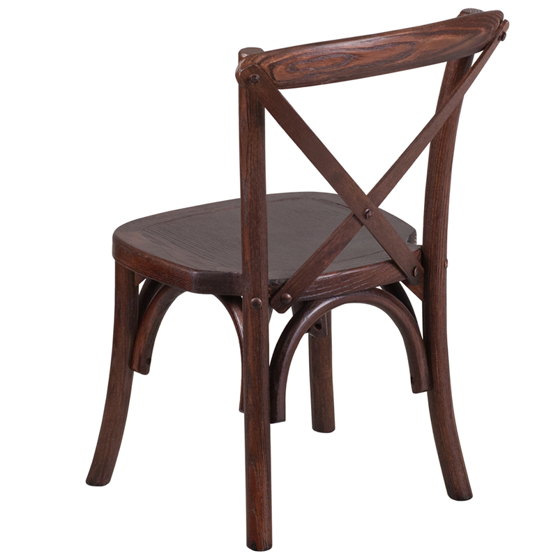 Hercules Series Stackable Kids Mahogany Wood Cross Back Chair - By ... with regard to The Practical Elegance of the HERCULES Series Stackable Oak Chair