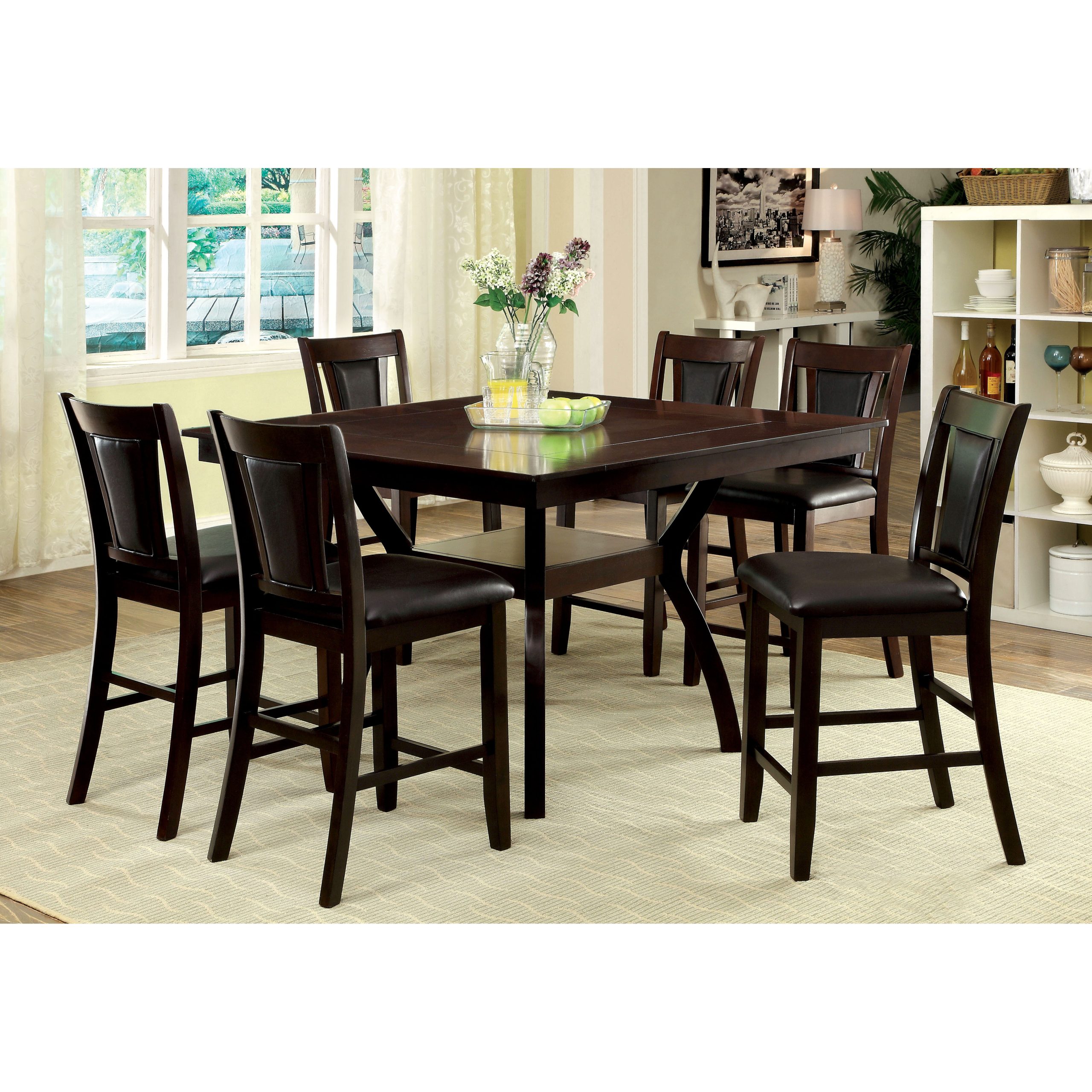 Hokku Designs Bari 7 Piece Counter Height Pub Dining Set | Wayfair inside