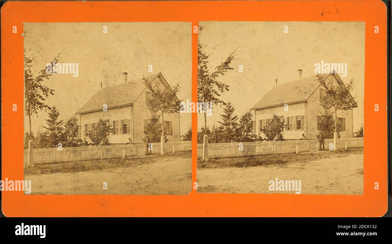 House With A Picket Fence., Still Image, Stereographs, 1850 - 1930 ... inside