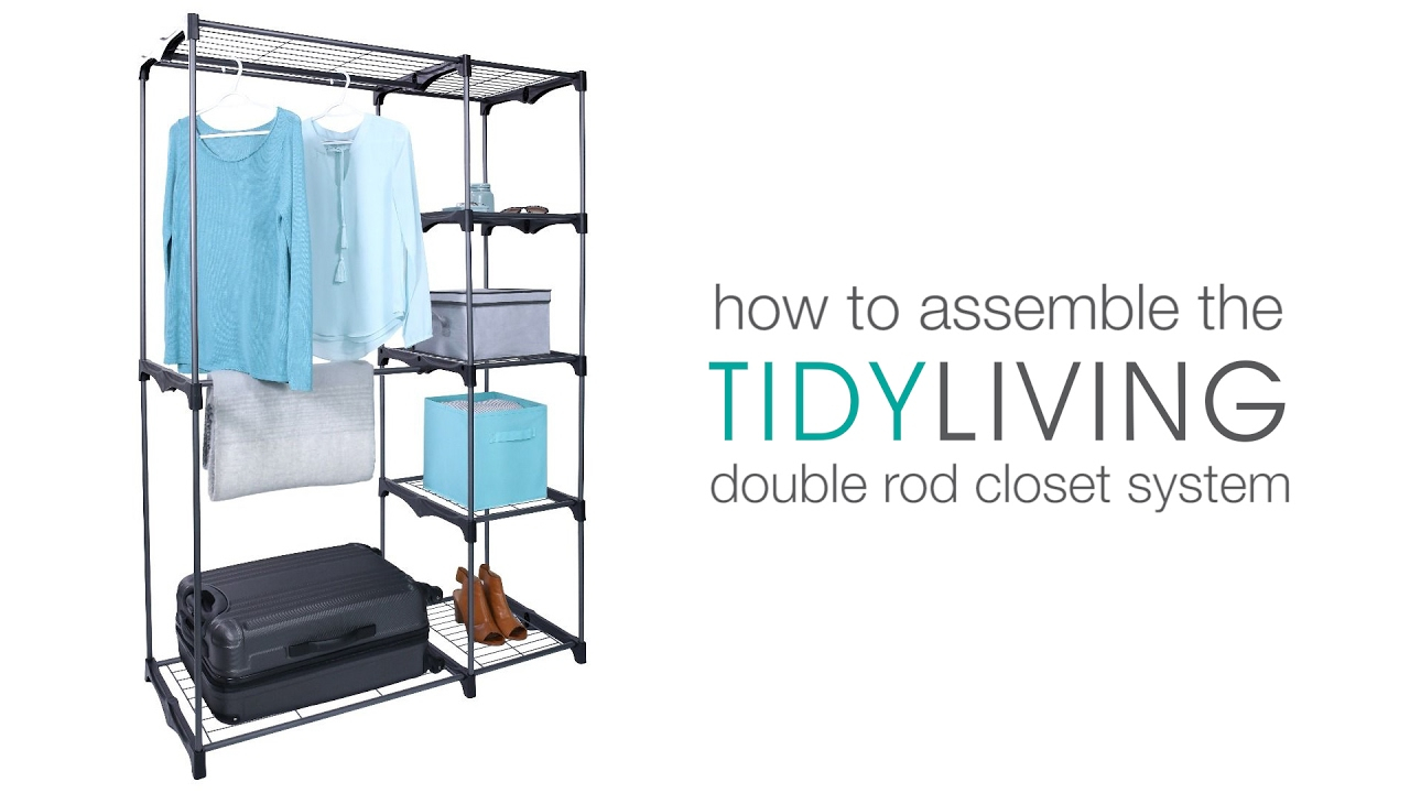 How To Assemble The Double Rod Closet System | Tidyliving.com - Youtube within Expert Tips for Assembling and Using Your Foldable Closet