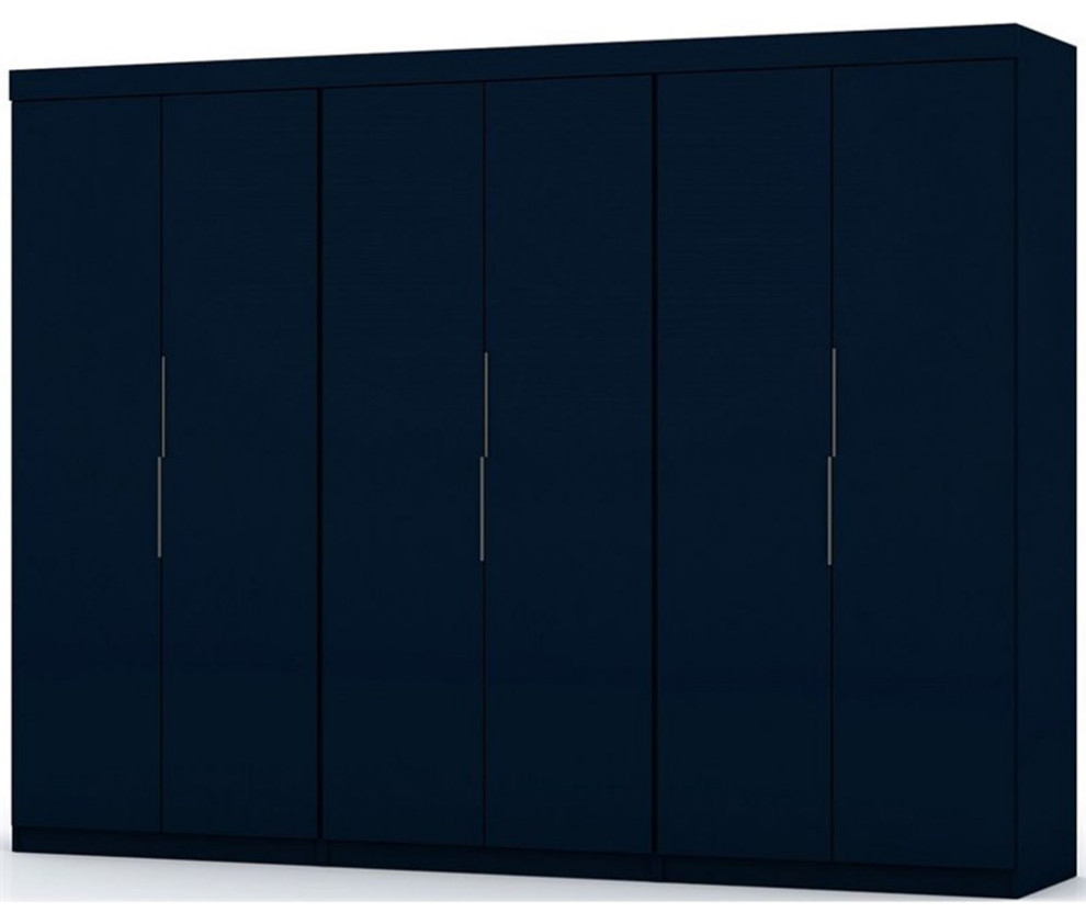 Manhattan Comfort Mulberry 3-Piece Wood Wardrobe Closet Set In Midnight ... pertaining to The Art of Organized Living Understanding the Mulberry 3-Piece Sectional Closet