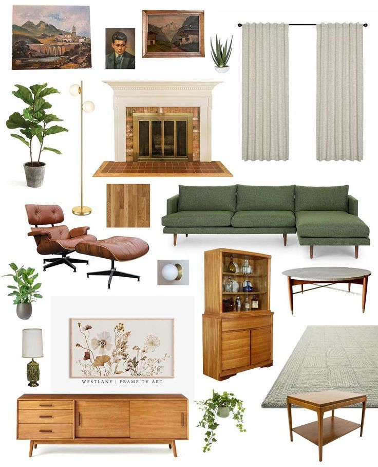 From Vision to Reality Creating a Mid Century Living Room with a Curated Product Board